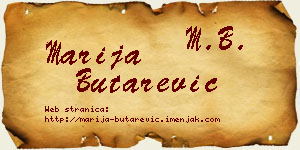 Marija Butarević vizit kartica